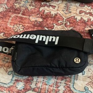 lululemon athletica Black Logo Strap Belt Bag